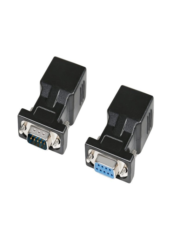 دي تك محول تسلسلي DTECH RS232 DB9 إلى RJ45، محول إيثرنت من DB-9 أنثى/ذكر إلى RJ-45 أنثى (عبوة من قطعتين) - Image 1